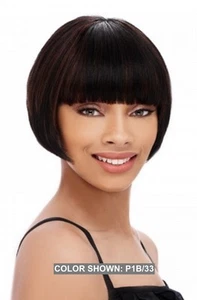 IT'S A WIG 100% HUMAN HAIR WIGS 'TEMI' CUTE BOB STYLE HUMAN HAIR WIG  - Picture 1 of 6
