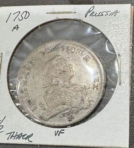 1750 A PRUSSIA 1/2 THALER VF - Picture 1 of 2