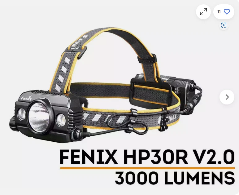 Fenix HP30R v2 3000 Lumen USB-C Rechargeable Headlamp - Very Long Run Times - Image 1 of 1