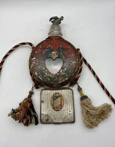 ANTIQUE IMPERIAL GERMAN RESERVIST FIELD FLASK WITH CIGARETTE CASE - 1902-1904 - Picture 1 of 21