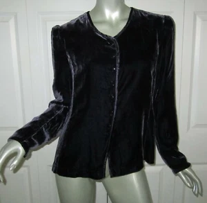 APRIL CORNELL Black Velvet Jacket Size Medium NWT - Picture 1 of 6