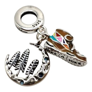 Charm Anhänger Silber 925 Wandern Take a Hike Klettern Urlaub Reise Armband - Bild 1 von 6