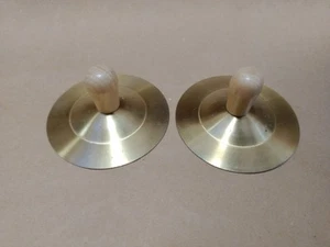 Pair Hand Cymbal with Handle 3.5 Inch Clash-Cymbals Precussion Instrument Toy - Picture 1 of 2