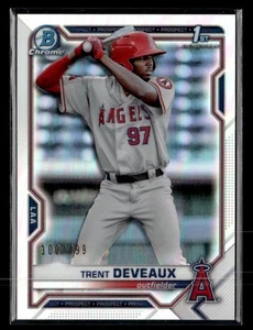2021 Bowman #BCP-94 Trent Deveaux Chrome Prospects Refractor - Picture 1 of 2