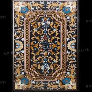 5'x3' antique design marble Dining Conference center Table Top pietra dura inlay - Picture 1 of 7