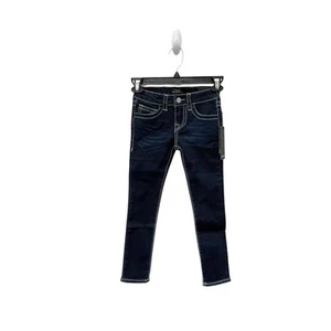 NWT True Religion Girls Halle Lurex Mid Rise Super Skinny Jeans Size 5 - Picture 1 of 8