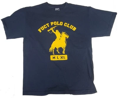 Camiseta Fuct POLO Club talla L azul marino, camisa de skate, ropa Fuct, Foto 1 de 4