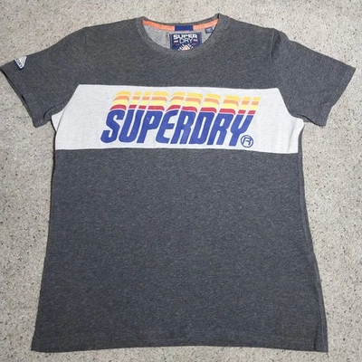 Superdry T Shirt Mens Large Short Sleeve Graphic Logo T - Image 1 of 4