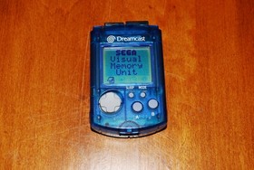 Sega Dreamcast VMU Visual Memory Unit HKT-7000 Transparent Blue