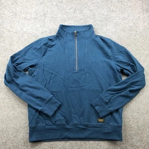 REI Sweater Mens Medium Half Zip Mock Neck Pocket Outdoor Hiking Layer Pullover - Picture 1 of 9