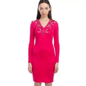 Stunning Just Cavalli Satin jeweled dress, It size 42 - Picture 1 of 9