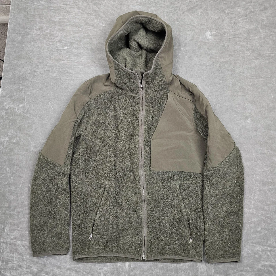 Chaqueta deportiva Lululemon para hombre XS verde mezcla de lana polar con capucha cremallera completa Foto 1 de 4