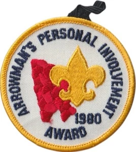 OA Misc. 1980 Arrowman's Personal Involvement Patch Yellow Bdr (AR5875) - Picture 1 of 1