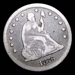 1876-CC Seated Liberty Quarter Silver ---- Nice Coin ---- #252M - Picture 1 of 3
