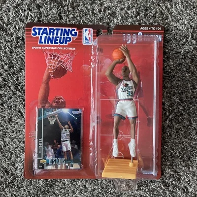 FIGURA DE ACCIÓN DETROIT PISTONS GRANT HILL NBA ALINEACIÓN INICIAL Kenner Toy 1998 NUEVO Foto 1 de 3