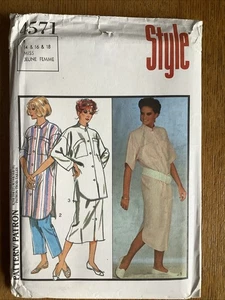 Style 4571 Dress Pattern For Shirt dress/Shirt /Trousers /Skirt Size 14-18 Uncut - Picture 1 of 2