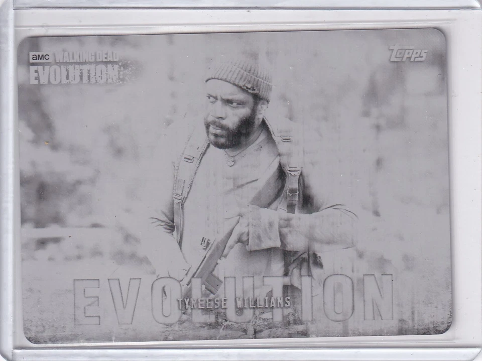 Topps  2017 Walking Dead Evolution Printing Plate 1-1 Black 75 Tyreese Williams - Image 1 of 1