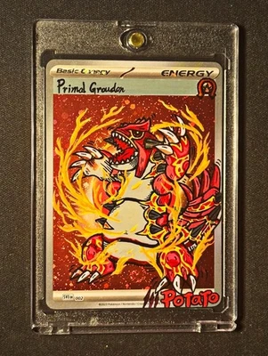 Primal Groudon EX (Shiny Full Art) 97/98 XY - Ancient Origins Holo Hand draw DIY - Image 1 of 2