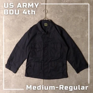 US Army BDU Jacket 4th Type Navy Men's Size L Used Military Authentic - Picture 1 of 14