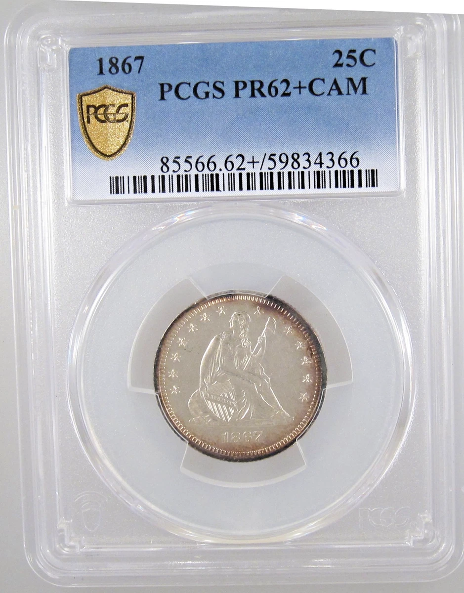 1867 Year Seated Liberty US Quarters (1838-1891) for sale | eBay