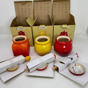 Le Creuset Honigtopf / BBQ Topf / Marmeladentopf 3 tlg. unbenutzt aus Japan - Bild 1 von 3