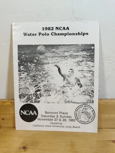 1982 NCAA Water Polo CHAMPIONSHIPS Program CSULB Hosts W/ Brackets - Picture 1 of 3