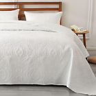 White Quilt King Size Oversized King Bedspreads, Lightweight Bedspreads For Summ