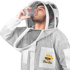 Traje de apicultura ventilado de 3 capas con velo abierto con capucha y bolsillos para herramientas - Imagen 1 de 7