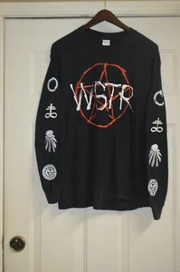 GILDAN WSTR ENGLISH PUNK ROCK BAND LONGSLEEVE T SHIRT LARGE CONCERT TOUR ENGLAND - Picture 1 of 9