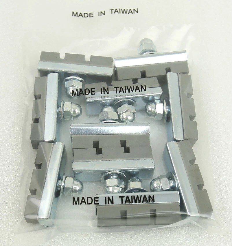 10-PACK BOLT ON BICYCLE BIKE 10 SPEED GRAY RUBBER BRAKE PADS SHOES w/ Safety Nut - Image 1 of 1