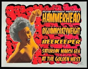 Hammerkopf POSTER Bigdamncrazyweight Imker 93 signiert Siebdruck Lindsey Kuhn - Bild 1 von 1