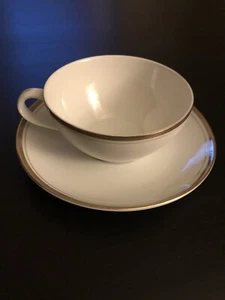 Vintage Royalton China Co. Translucent Porcelain White Cup & Saucer Set Of Five - Picture 1 of 4