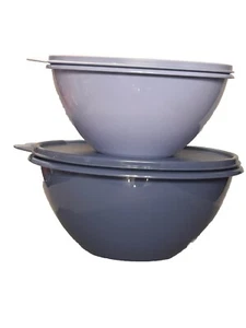 Tupperware Wonderlier Bowls Set x2 Light Blue Cottage Grey 4.6 & 7 C Butterfly - Picture 1 of 5