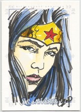 DC Legacy (Rittenhouse 2007) ~ JOHN CZOP Sketch Card ~ Wonder Woman