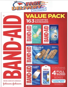 Pflaster Marke Variety Pack selbstklebende Bandagen (163 ct.) - Bild 1 von 5