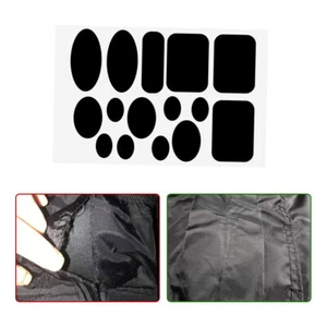 Parche negro autoadhesivo para chaqueta de plumón pantalones tela reparación parches lavables - Imagen 1 de 12