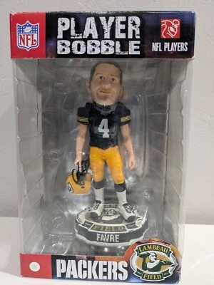 Nuevo en caja Brett Favre Green Bay Packers Lambeau Field Base FOCO Bobblehead Foto 1 de 4