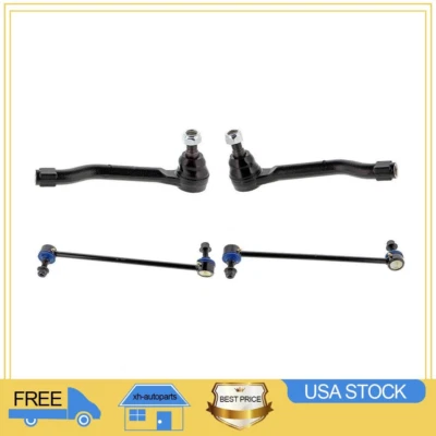 4pcs Front Tie Rod End Sway Bar Link For 2014 2015 2016 2017 2018 Acura MDX - Image 1 of 4