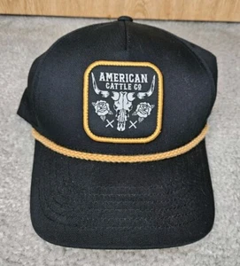 American Cattle Co SKULL & ROSES Snapback Hat New! Free Shipping - Picture 1 of 4
