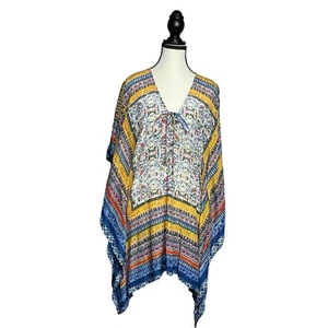 Anthropologie Kyla Seo Kimono Style Tunic Blouse Womens S Mixed Media Boho Fairy - Picture 1 of 10