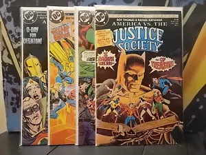 America Vs The Justice Society #1-4 Mini Serie Completa DC Comics 1984-85 VF/NM - Foto 1 di 5
