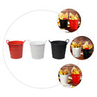  3 Pcs Mini Iron Bucket Fries Black Container Food Storage Basket