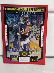 2023 Panini Score #105 Equanimeous St. Brown Red Zone Parallel SP #12/20 Bears