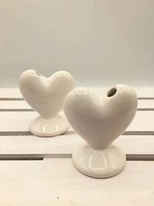 Bomboniera Matrimonio Segnaposto Cuore Bianco Porcellana - Foto 1 di 1