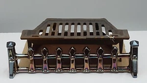 Cast Iron Fire Grate with Ash Pan & Mirrored Glazed Grill - Picture 1 of 7