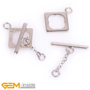 Square 14K Gold Filled Toggle Clasp Bracelet Necklace Jewelry Closures Connector - Bild 1 von 18