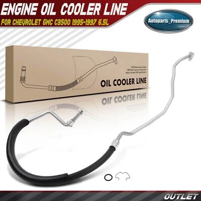 Línea de enfriador de aceite de salida de motor para Chevrolet GMC C3500 C3500HD 1995-1997 V8 6,5 L Foto 1 de 4