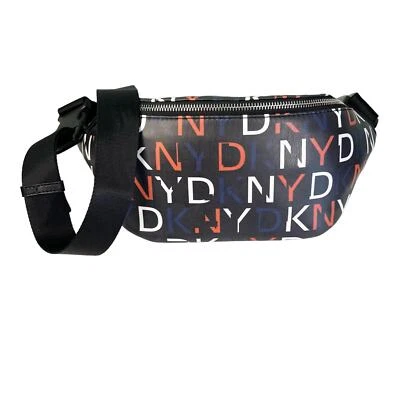 DKNY Tilly Sling Bag Womens OS Black Leather Multi-Functional Crossbody Belt NWT - Image 1 of 4