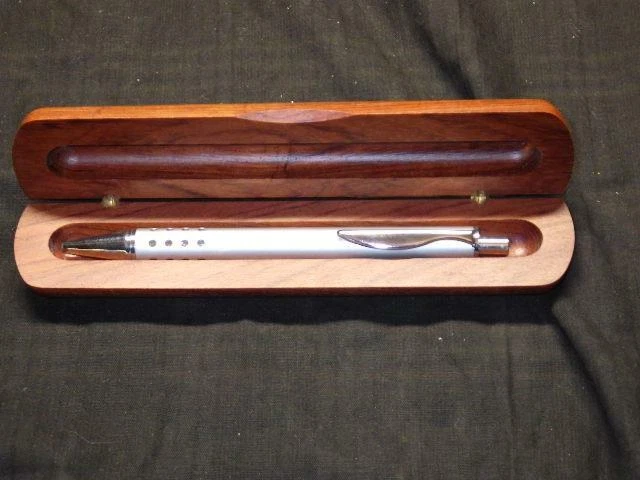 ESTRUCTURA BOLÍGRAFO ROLLERBALL PLATA BOLÍGRAFO + ESTUCHE MADERA CEREZO BONITO D Foto 1 de 1