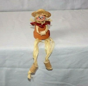 Miniature Dollhouse Fall Halloween Scarecrow Decoration Figurine Flower Pot 8" - Picture 1 of 3